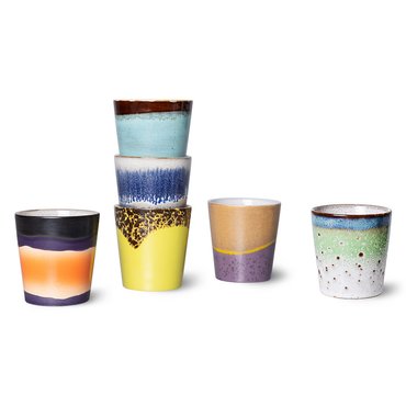 HKliving 70s ceramics: coffee mug cornet - afbeelding 3