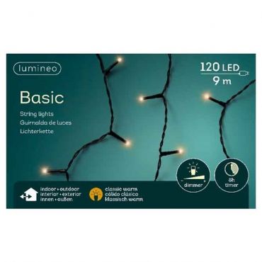 Basic verlichting 120 LED klassiek warm - afbeelding 1