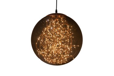 Lichtbol smokey glas 300 LED klassiek warm Ø37 cm - afbeelding 1