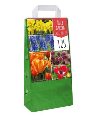 Tas met 125 bollen Bulb Garden Colourful