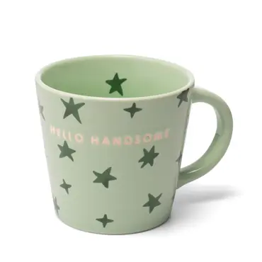 Vondels cappuccinokop Hello Handsome sterren lichtgroen