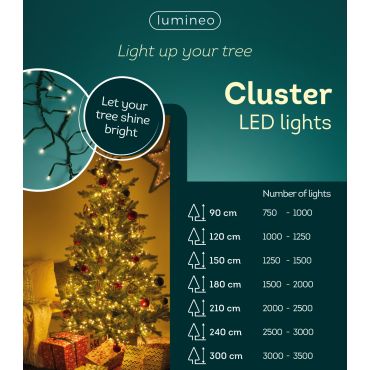 Clusterverlichting 1128 LED klassiek warm - afbeelding 3