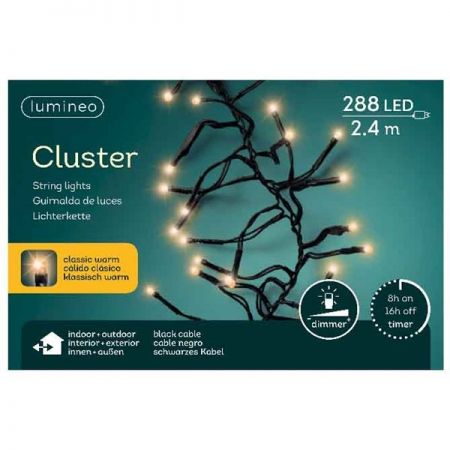 Clusterverlichting 288 LED klassiek warm - afbeelding 1