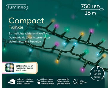 Compact verlichting 750 LED multicolour - afbeelding 1