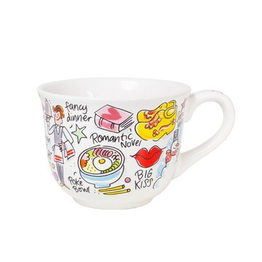 Blond Amsterdam soepkom met oor Happy