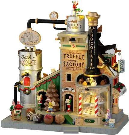 Lemax The Christmas Chocolatier Truffle Factory bewegend kersthuisje