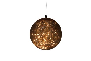 Lichtbol smokey glas 125 LED klassiek warm Ø25 cm - afbeelding 1