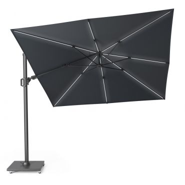 Platinum Sun & Shade zweefparasol Challenger T² Glow 300x300 antraciet