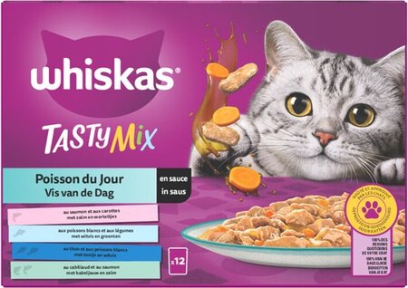 Whiskas Pouch adult saus vis van de dag mp