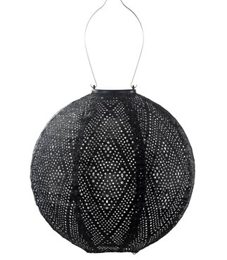 Lumiz solar lampion ikat zwart rond Ø30 cm - afbeelding 1