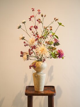 Zijden boeket 'Berry & Cream'